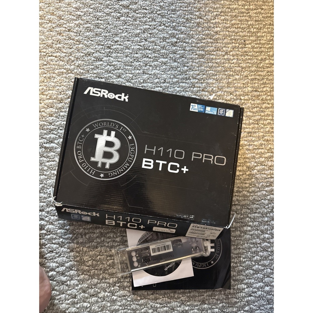 ASRock H110 Pro BTC+ 13x PCI-x Motherboard-- Brand New Open Box